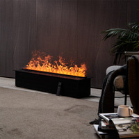 Cheminée électronique à simulation de flamme par atomisation 3D, grand humidificateur à atomisation avec puce ST, adapté à un usage domestique