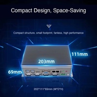 ES-9682 PC Industri Tanpa Kipas Intel J6412 Quad Core 2.0GHz 8GB DDR4L Dual Gigabit LAN HDMI VGA 4xCOM USB3.0 Komputer Mini