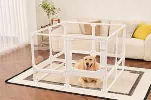 Corralito para Mascotas Moderno, Seguro, Plegable y Transparente de Plástico con Diseño de Animales para Uso en Interiores para Mascotas Pequeñas - Product Image 6