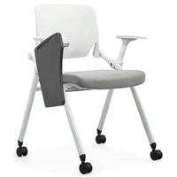 Chaise à dossier d'entraînement de conférence, vente en gros d'usine table d'apprentissage pour adulte et chaise de bureau de conférence intégrée