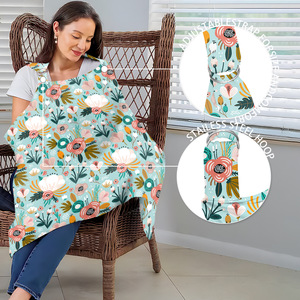 Paño de Cubierta para Alimentación al Aire Libre, Multifuncional, Bufanda de Maternidad y <span class=keywords><strong>Lactancia</strong></span> con Estampado Floral, Cubierta para <span class=keywords><strong>Lactancia</strong></span> - Product Image 1