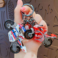 Porte-clés moto miniature de dessin animé, pendentif créatif, ornements de modèle, porte-clés de voiture, petit cadeau pour enfants, jouets