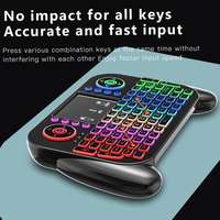 Clavier mini sans fil rétroéclairé RVB pour ordinateur portable et tablette, 2,4 GHz avec BT 5.0, V8, Nouveauté 2023