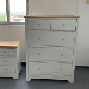 Gabinete de almacenamiento de cinco cajones Simple Escandinavo de viento cremoso, muebles blancos de lujo ligeros, dormitorio, sala de estar, entradas pequeñas - Product Image 4