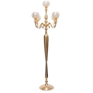 Support à bougies de luxe, élégant porte-bougie de table, décoration de table centrale, centre de table pour salle à manger, porte-bougie de mariage - Product Image 1