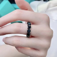S925 стерлингового серебра черный воин бриллиантовое кольцо с одним 0.5ct vvvs moissanite модное легкое роскошное обручальное кольцо