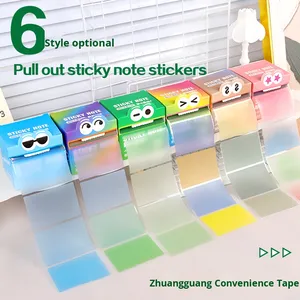 High-Value Color Pull-Out Self-Adhesive Sticky <strong>Notes</strong> Pearlescent Transparent Material Student <strong>Exam</strong> <strong>Note</strong> Stickers - Product Image 5