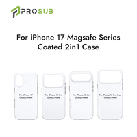 Coque de téléphone Prosub 3D magnétique en TPU+PC pour 17 Pro Max, écologique, antichoc, 2-en-1, mat/brillant, DIY