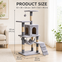 Arbre à chat moderne en sisal multi-niveaux en peluche pour la vente en gros