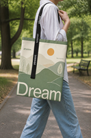Sac fourre-tout en toile durable avec logo personnalisé, écologique, en coton recyclé, réutilisable, pour les courses, cadeau d'entreprise, vente en gros, OEM