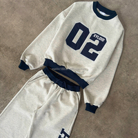 Ensemble de survêtement unisexe personnalisé avec broderie appliquée, coupe oversize, pour l'automne, tenue de jogging, survêtement de créateur