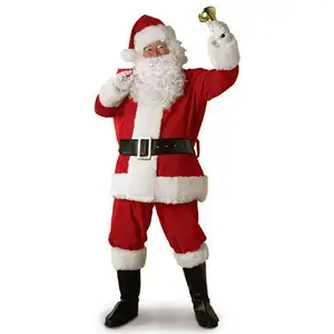 圣诞节圣诞老人服装 Cosplay 服装花式连衣裙在圣诞节男子