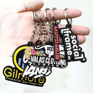 Tùy chỉnh thiết kế 3D Silicone keying cao su mềm PVC Keychain cho quà lưu niệm khuyến mại Móc chìa khóa - Product Image 1