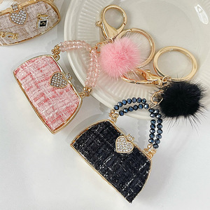 Thời trang dễ thương Bling pha lê <span class=keywords><strong>Rhinestone</strong></span> Túi xách Keychain 3D <span class=keywords><strong>Mini</strong></span> Phụ nữ túi móc chìa khóa ví Keyring quyến rũ Mặt dây chuyền nữ tính Keychain - Product Image 4