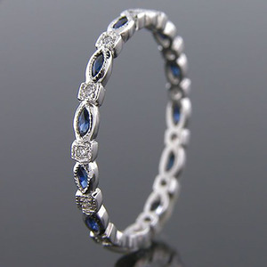Anello Sottile con Design a Fascia Marquise, Anello Semplice da Dito per Donne - Product Image 2