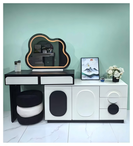 Modern Makeup <b>Vanity</b> Table With <b>Lighted</b> Mirror Storage Desk For Bedroom Furniture Modern bedroom <b>vanity</b> - Product Image 1
