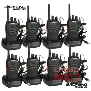 Baofeng 888s walkie talkie portabel, walkie talkie radio nasional jarak jauh nirkabel 10km, penerima radio