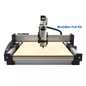 作業エリア1200x2400mm WorkBeeCNCルーター彫刻機木工機械ウッドオークプレキシガラスデルリン用フルキット