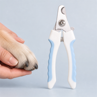 Coupe-ongles sécurisé en acier inoxydable pour chiens et chats avec lime métallique intégrée, poignée antidérapante, outil de toilettage OEM