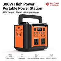 Station d'alimentation portable au lithium 80000mAh 300W avec panneau solaire pour la randonnée en extérieur