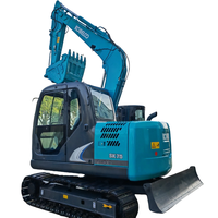 Excavatrice Kobelco SK75 d'occasion, 7 tonnes, capacité de la benne de 0,35 m³, 2001-4000 heures, excellentes performances, moteur et composants essentiels inclus, vente
