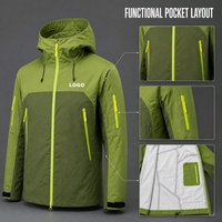 Veste imperméable à capuche coupe-vent pour le sport, impression graphique personnalisée, fournisseur unique pour les équipes sportives de plein air