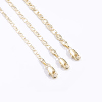 Collier clavicule délicat en laiton plaqué or 14 carats pour femmes, motif Cadena Oro Laminado, chaîne en forme de nez de cochon, vente en gros de bijoux CM
