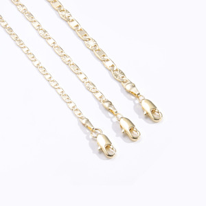 Collar de Clavícula con Patrón Delicado para Mujer, Latón, Chapado en Oro de <span class=keywords><strong>14k</strong></span>, Cadena con Forma de Nariz de Cerdo, Venta al por Mayor de Joyería CM - Product Image 2