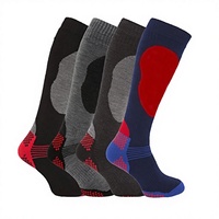 Bonjour 4 paires de chaussettes de ski thermiques haute performance pour hommes, respirantes, multi-tailles, pour chaussures de neige, pointures 11-14