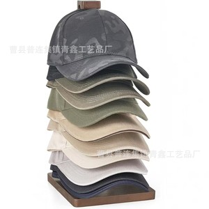 Wooden Baseball Cap Storage Rack Upright Desktop <b>Hat</b> Shelf Multi Layer Durable Display <b>Stand</b> - Product Image 1