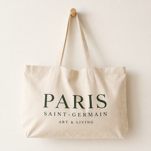 Eco Friendly Cotton Shopping <b>Bag</b> Reusable Grocery Tote Handbag Foldable Casual Everyday Carryall <b>Shopper</b> <b>Bag</b> - Product Image 2