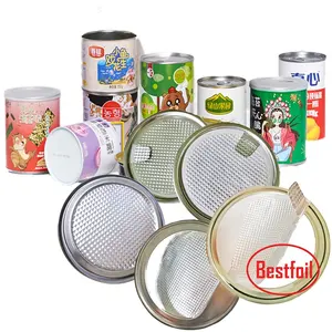 Food packing Aluminum peel off ends foil POE foil sealing with Tin plate coating plate for dry fruit nuts biscuits milk powder