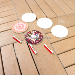 MDFSUB Wholesale Double-sided 2mm Circle Plastic Sublimation Name Badges 2 Inch Sublimation Blanks FRP Name Tag with Pin Badge