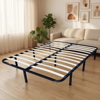 Cadre de lit Queen King Size durable, écologique, moderne et minimaliste pour chambre à coucher, salon, école, hôtel, meubles en métal, lit pour enfants
