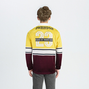 Personnalisé 100% Polyester Recyclé Maillot Tricoté Sans Couture Fil Teinture À Manches Longues Rugby Polo Unisexe Sportswear - Product Image 2