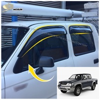 Visera para Ventana de PMMA para TOYOTA HILUX LN166 4dr 1997-2005, Protector de Ventilación, Protector contra la Intemperie, Cortavientos, Protector de Lluvia