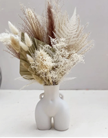 Bunga Kering Eucalyptus Rangkaian Kecil Buket Rumput Pampas Kain Non-Woven 43cm untuk Dekorasi Pernikahan Liburan Rumah