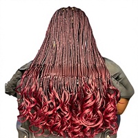 Wig rambut manusia Oem 24 inci, gelombang longgar Prancis, ikal pony, crochet wig, tabung melengkung, semua warna, cocok untuk lintas batas