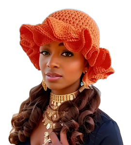 Handmade Độc Đáo Crochet Dệt Kim Xô Hat Cho Phụ Nữ Tuổi Teen Ngoài Trời Xù Họng Mùa Đông Beanie Mũ Lễ Hội Hat Cho Amazon - Product Image 1