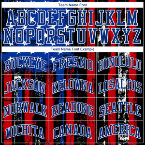 زي بيسبول مخصص بالجملة بتصميم مطبوع عليه اسم الفريق وعلم أمريكا مخيط - Product Image 4