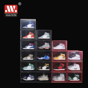 Haixing top shoe shoes box acrylic, Haixing top shoe shoes box acrylic شفافة في علبة أحذية الرياضة من الأكريليك