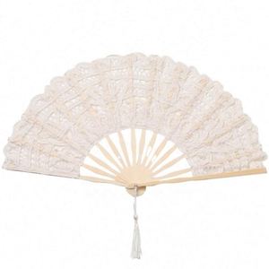 Abanicos Plegables de Plástico con Diseño de Dragón y Borlas, Bordado Chino de Alta Calidad, 27 cm de Largo, Recuerdo de Boda, Multicolor - Product Image 5