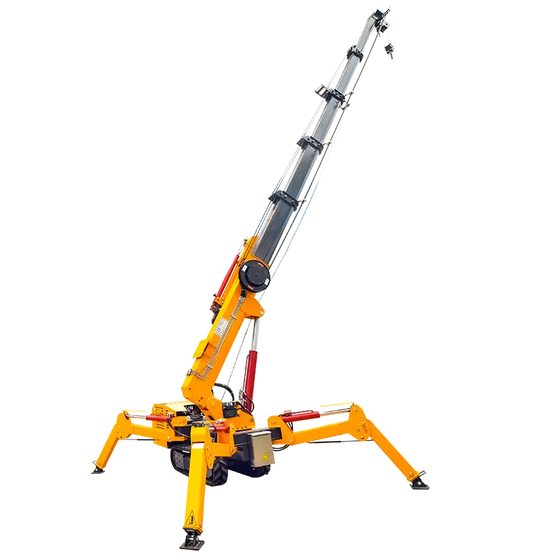 3 Ton 5 Ton Crawler Spider Crane Telescopic Boom Electric Spider Lift Crane With Fly Jib