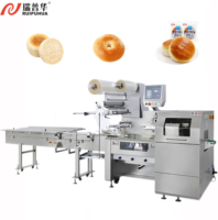 Automatische Hochwertige Verpackungsmaschine für Brot, Cupcakes, Sandwiches und Kekse mit Horizontaler Kissenverpackung und Box-Motion-Verpackung