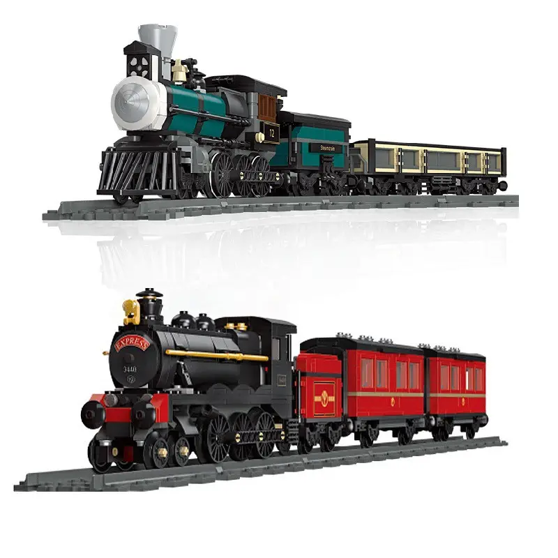 Wholesale 3D Models Train Toy Set For Boys Educational Building Block Toys Birthdays Gifts Christmas Decor