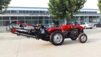 Minicargadora de zanjas con accesorio de zanjadora de granja motorizada a la venta para cadenas de tractor
