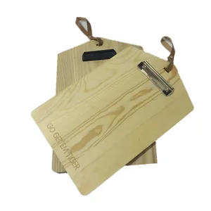 Umwelt freundliche Brief-und Memo-Größe Gravur Logo Vintage Holz Holz Lagerung Zwischen ablage mit Lederband für Wandbehang
