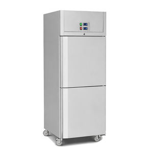 Ticari Dik Tip <span class=keywords><strong>2</strong></span> Kapılı Dondurucu Paslanmaz Çelik Çift Sıcaklıklı Dik Tip Buzdolabı Soğutucu - Product Image 1