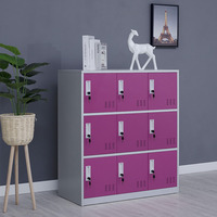 Armoire de rangement en acier Hengli moderne à 9 niveaux avec serrure à clé sécurisée, design écologique et modulaire pour usage commercial, bureau ou domicile
