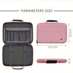 Pink Luxury Laptop Bag for Women 14 Inch <b>Leather</b> Laptop Hard Shell Waterproof Travel Business <b>Briefcases</b> - Product Image 2